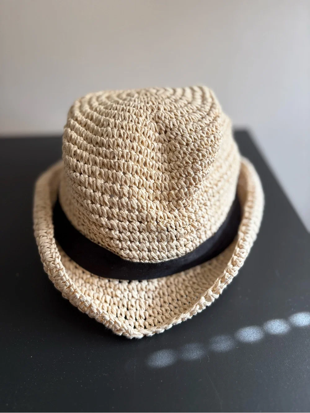 Nordstrom Straw Hat with Black Strap